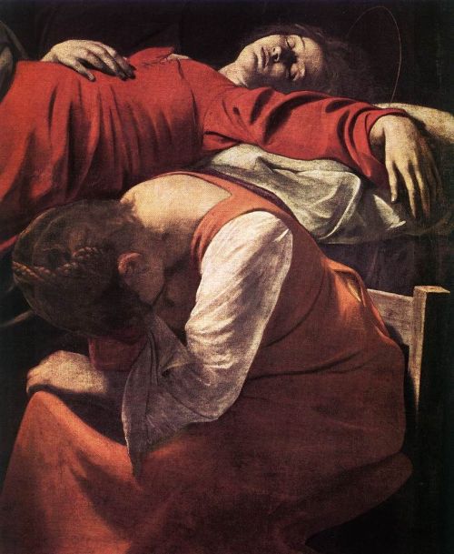 Michelangelo Merisi da Caravaggio, particolare de “La morte della Vergine” 