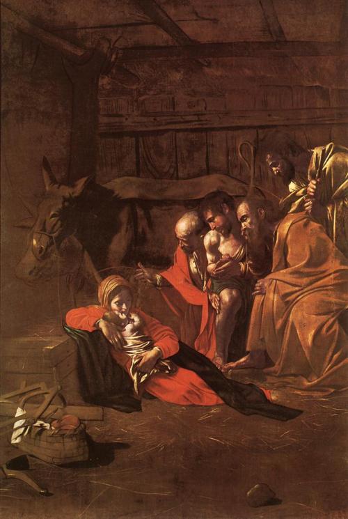 Michelangelo Merisi da Caravaggio (1571, Milano - 1610, Porto Ercole), “Adorazione dei pastori”, 1609, Olio su tela, 314 x 211 cm, Museo Nazionale, Messina