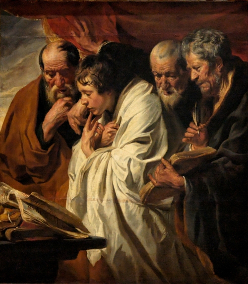 Jacob Jordaens (1593, Antwerpen-1678, Antwerpen) I quattro Evangelisti 1625-1630, Olio su tela, 134 x 118 cm Musée du Louvre, Paris 