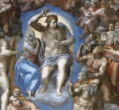 Michelangelo Buonarroti (1475, Caprese - 1564, Roma), “Il Giudizio Universale” (particolare), 1537-41, Affresco, Cappella Sistina, Roma