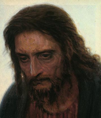 Ivan Nikolaevich Kramskoy, particolare del “Cristo nel deserto”